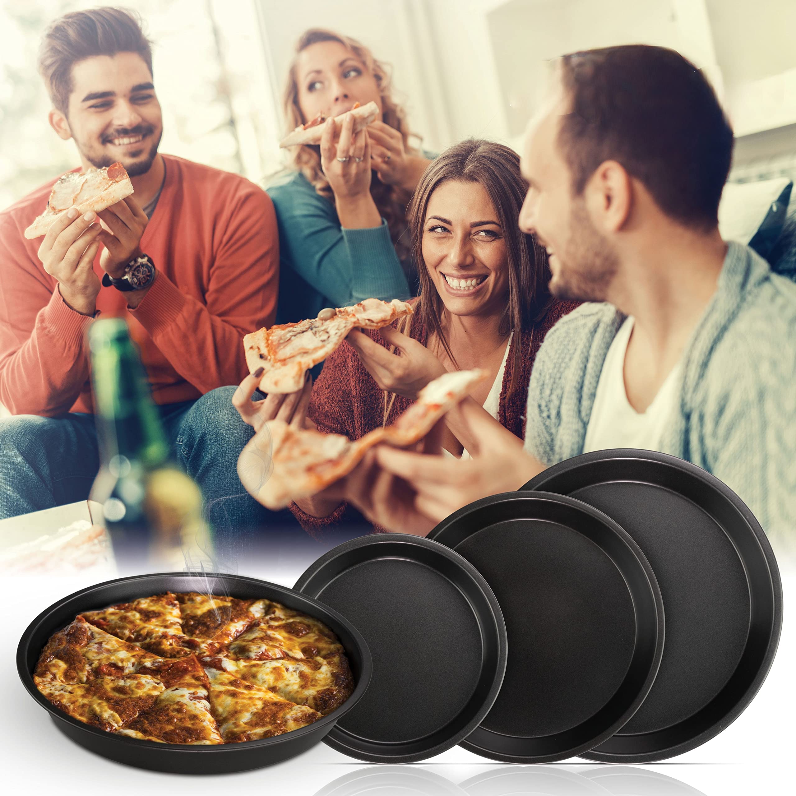 Set 3 Griglie Pizza In Alluminio 33 Cm - Piastre Per Forno E Microonde | Cucina Professionale - Foto 13
