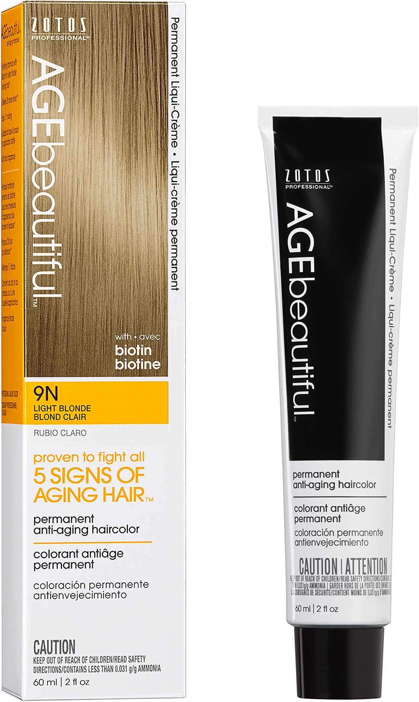 Permanent Hair Color Dye Liqui Creme | 100% Gray Coverage | Anti-Aging Haircolor | Biotin for Thicker, Fuller, Healthier Hair | Professional Salon Coloring