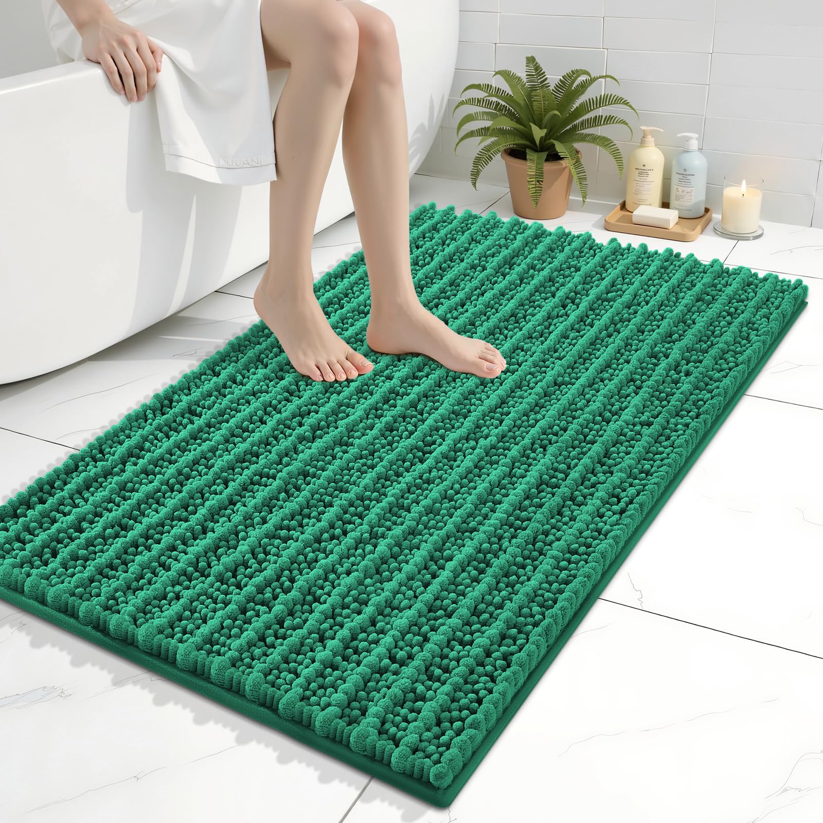 Arotive Bathroom Rugs Mat 36x24, Soft Absorbent Chenille Shaggy Bath Mat