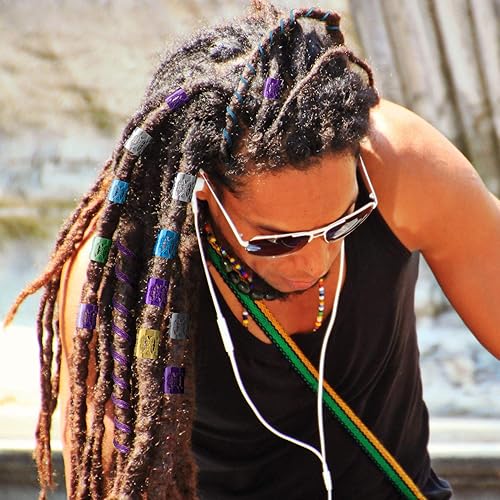 Miniatura 5 de 162 piezas de cuerda de accesorios para el cabello incluye 12 piezas de cuerda de trenzado de cabello colorido para el cabello y 150 piezas de puños