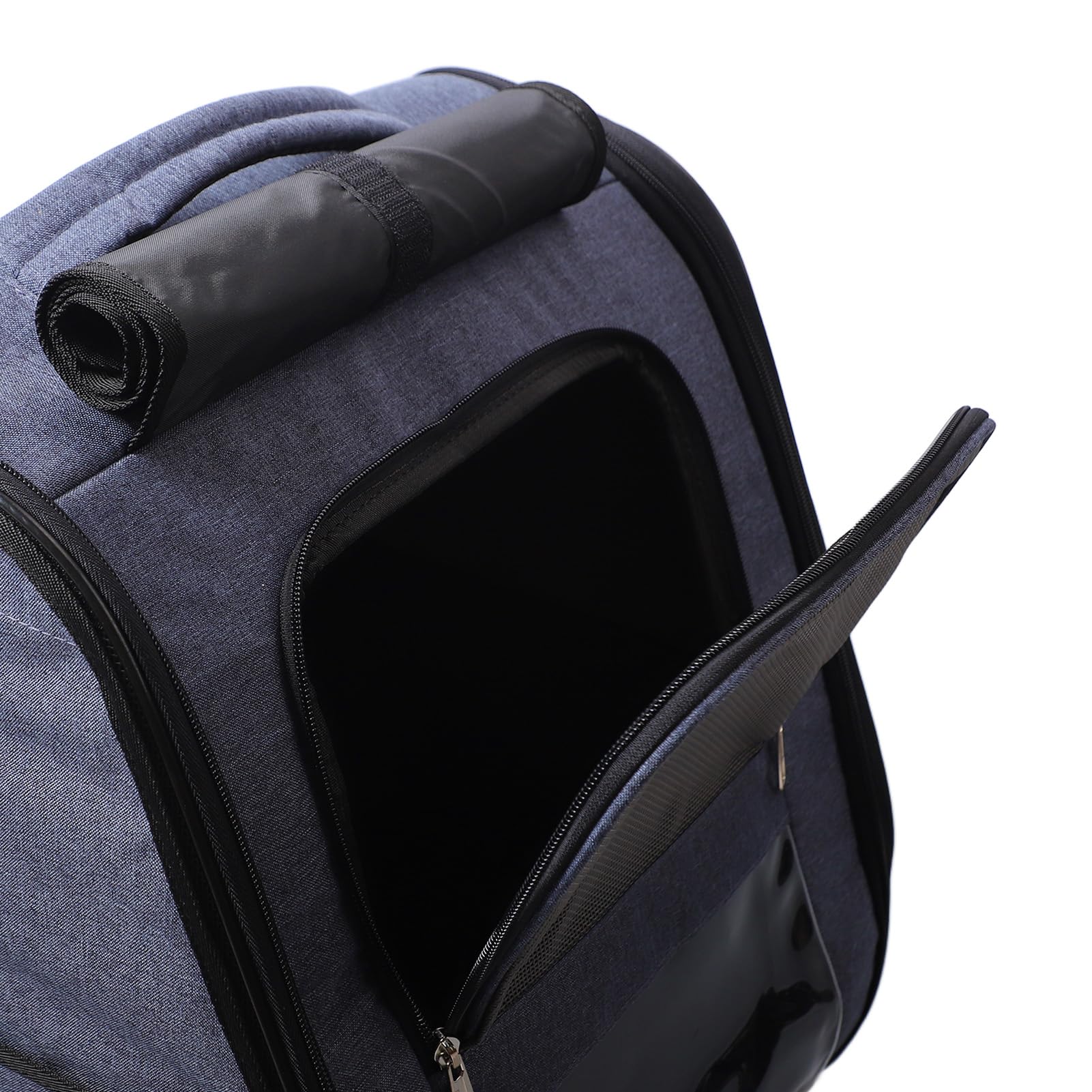 Zaino per Gatti Trasportino per Zaino per Animali di Grandi Dimensioni, Zaino per Animali Domestici Borsa per Animali in Poliestere di Grande Capacità Previene Lo Stress(Large-Blu scuro)