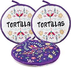 Lyellfe 3 Pack Tortilla Warmer Pouch, 12 Inch Insulated Cloth Taco Warmer Holder for Corn Flour Tortillas, Taco Tuesday Night, Halloween Party, Microwave Oven Freezer Safe