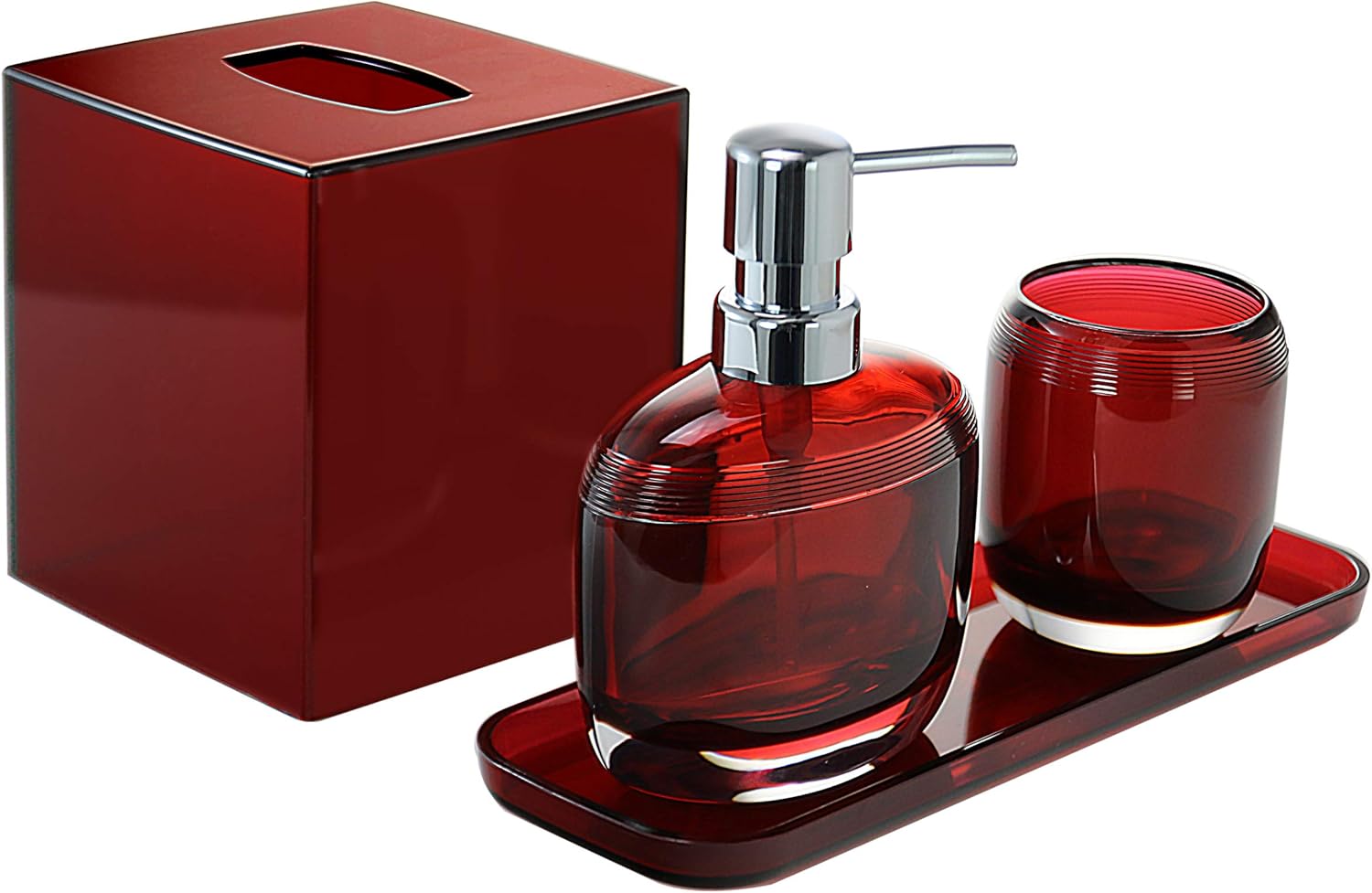 Bathroom Accessories Set of 4 Elegant Soap Dispenser