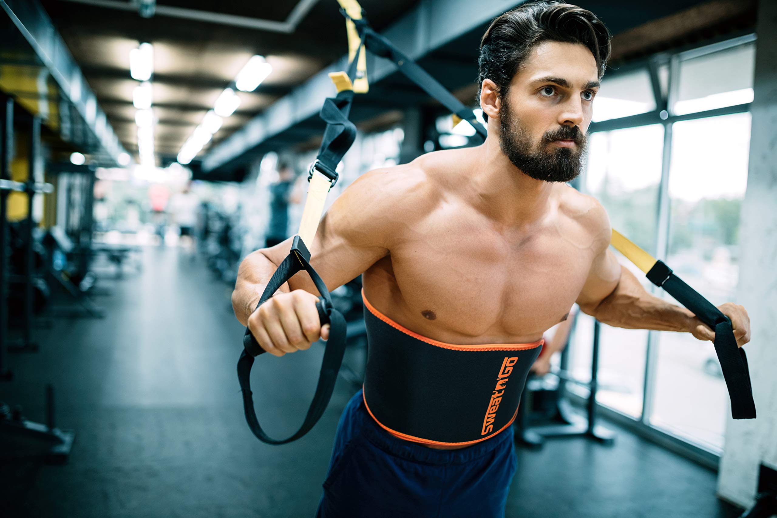 Sweat 'n' Go Bauchweggürtel - Starkes Schwitzen Durch Extra Dickes Neopren - Schwitzgürtel Mit Extrem Festem Klettverschluss - Damen und Herren