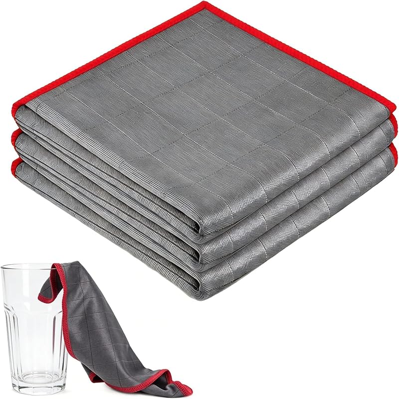 VoxelTek 4 Paños de Limpieza Microfibra Mágica 30x30cm– Bayetas Sin Rayas Ni Pelusa para Ventanas Vidrios Espejos Baño Cocina Coche, Limpieza Profunda y Brillo Duradero