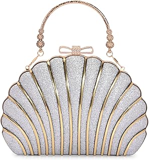 tooba Handicraft Women's Shell Shaped Envelope Clutch Bag| Evening Bag, Bridal Purse & Party Handbag | Wedding & Special Occasion Clutch-picture-52
