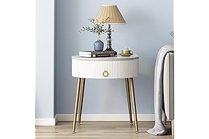 OIOG Round Stone Nightstand: A Marble of Sophistication