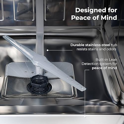 Miniatura 6 de Kenmore 22-14592 - Lavavajillas integradas de 24 pulgadas  UltraWash, SmartWash, Sanitize Enjuague, SmartDry y detección de fugas  14 ajustes de