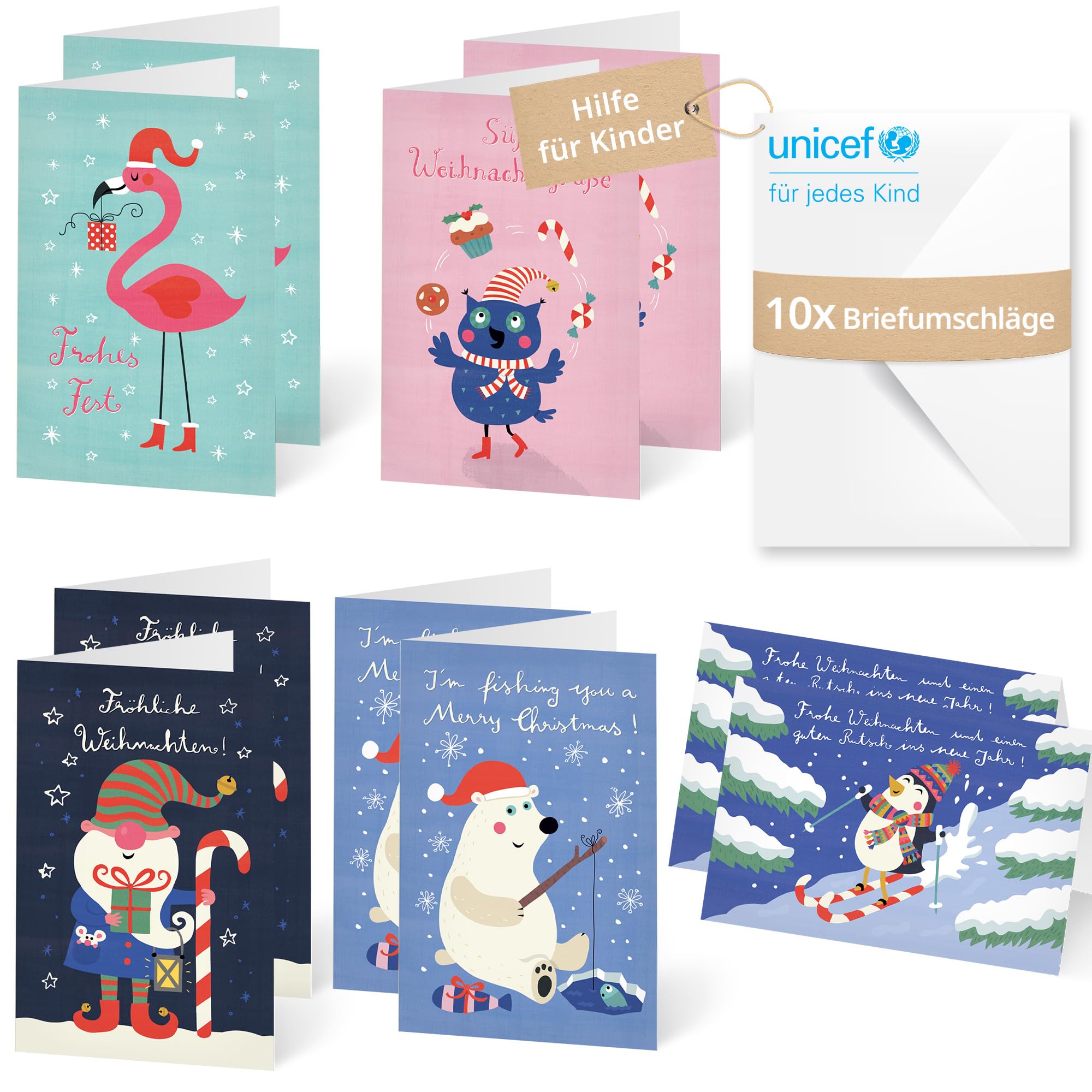 UNICEF Weihnachtskarten Set Mínikarten Weihnachtswünsche | 1