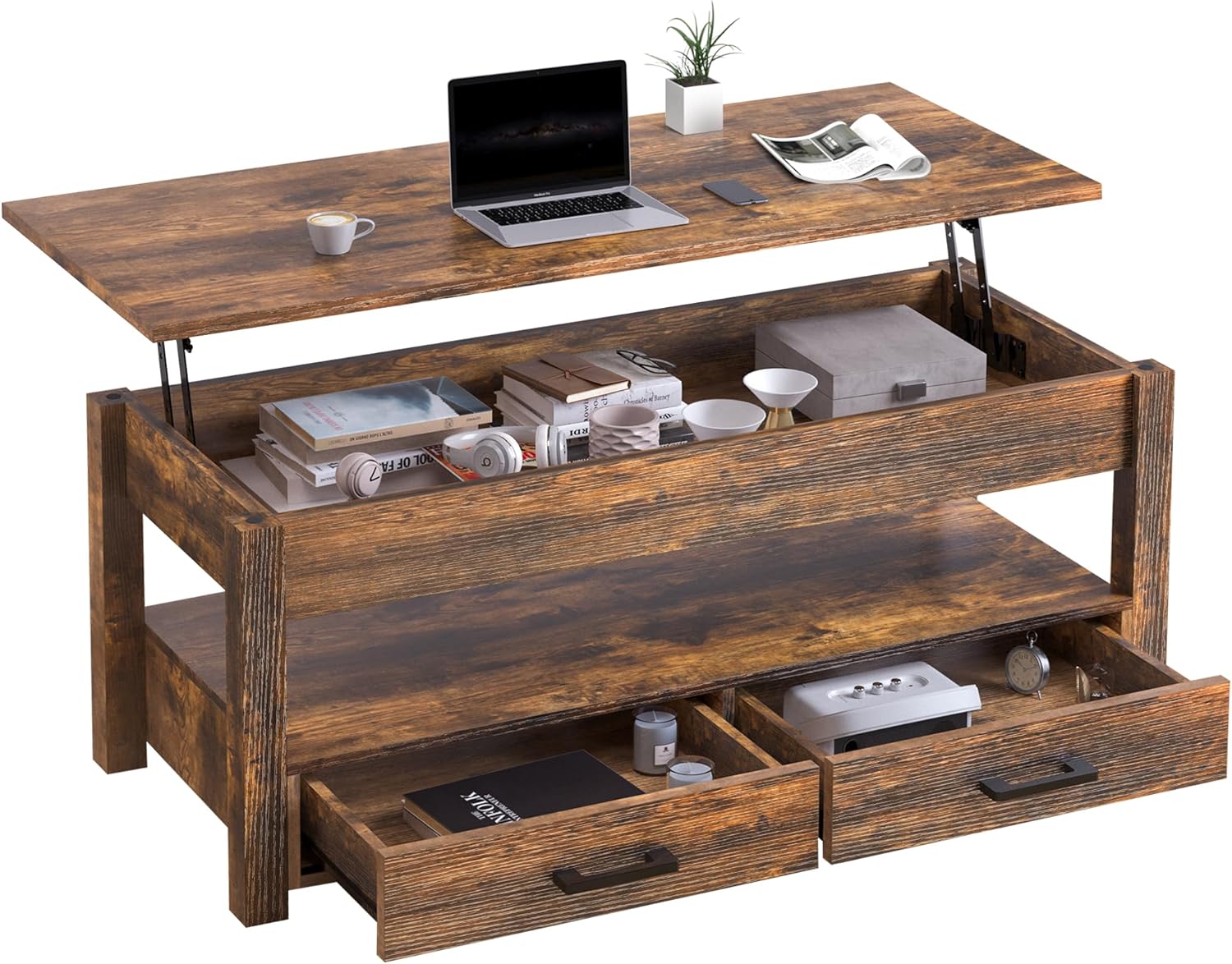 FABATO 47.2" Large Lift Top Coffee Table, Extra Large