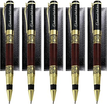 Personalized Gift Pens Set, Custom with Text Message, Perfect for Students/Teacher/Manager/Lawyer/Professor, with Pen Box Gift Perfect for Men & Women - 5PCS