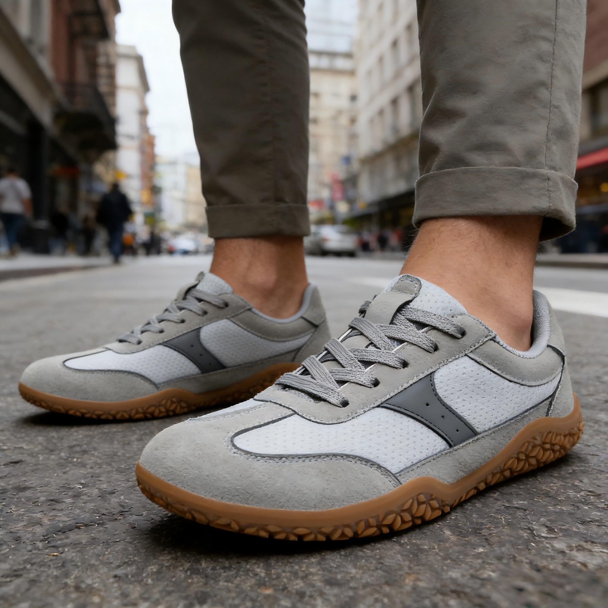 Meik Mangni Unisex Barefoot Zapatillas Minimalistas Hombre Mujer Ligera Zapatos Barefoot Anchos Transpirable y Antideslizante Zapatillas de Trail Running,Tallas:36-46 EU - 3