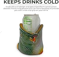 Vista 2 de Funda para latas con doble pared aislante, diseño de pescado, 12 oz