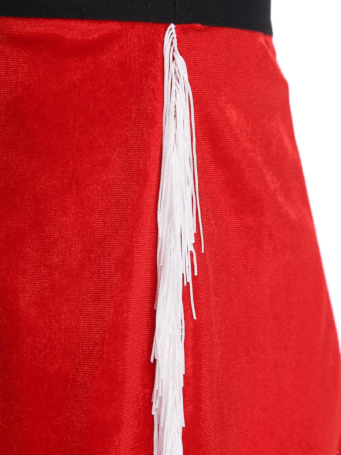 Oyolan Adult Men Long Pants Thermal Underwear Red Velvet Xmas Trousers Crotchless Dance Bottoms Clubwear