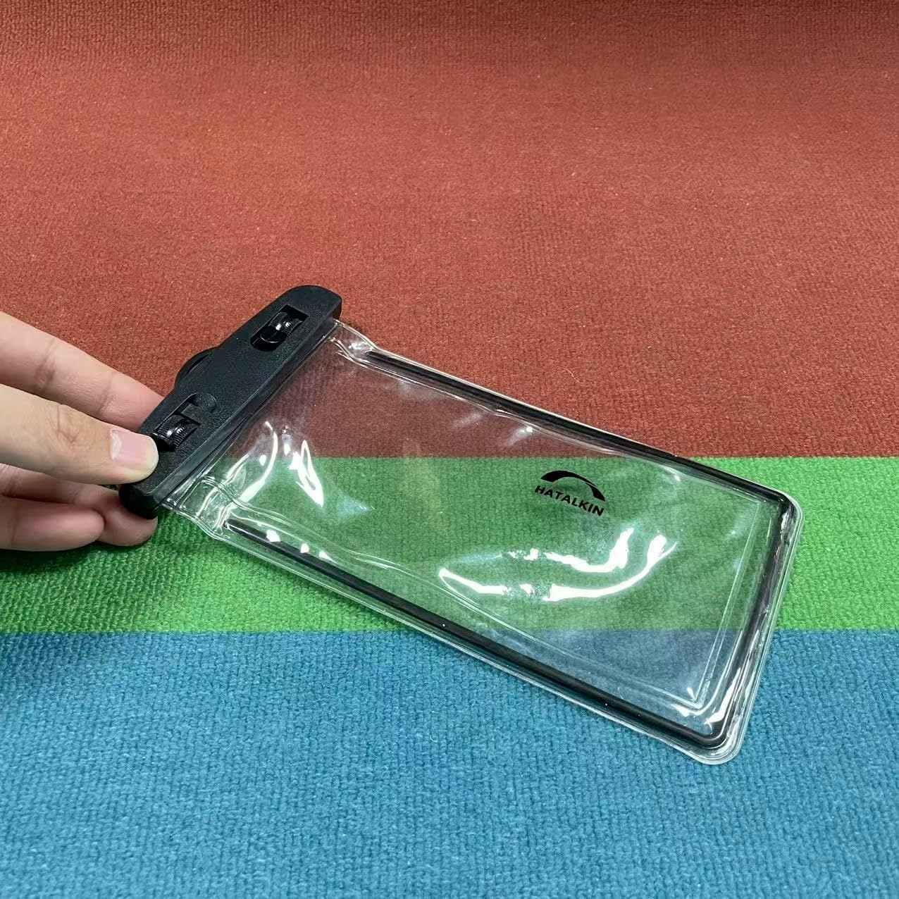 HATALKIN Waterproof Phone Pouch, Comes with a Lightweight and Strong Necklace Lanyard Strop for Carrying Mobile, Credit Card, Keys Transparent TPU Protective Cover Case Accessories（Transparent）