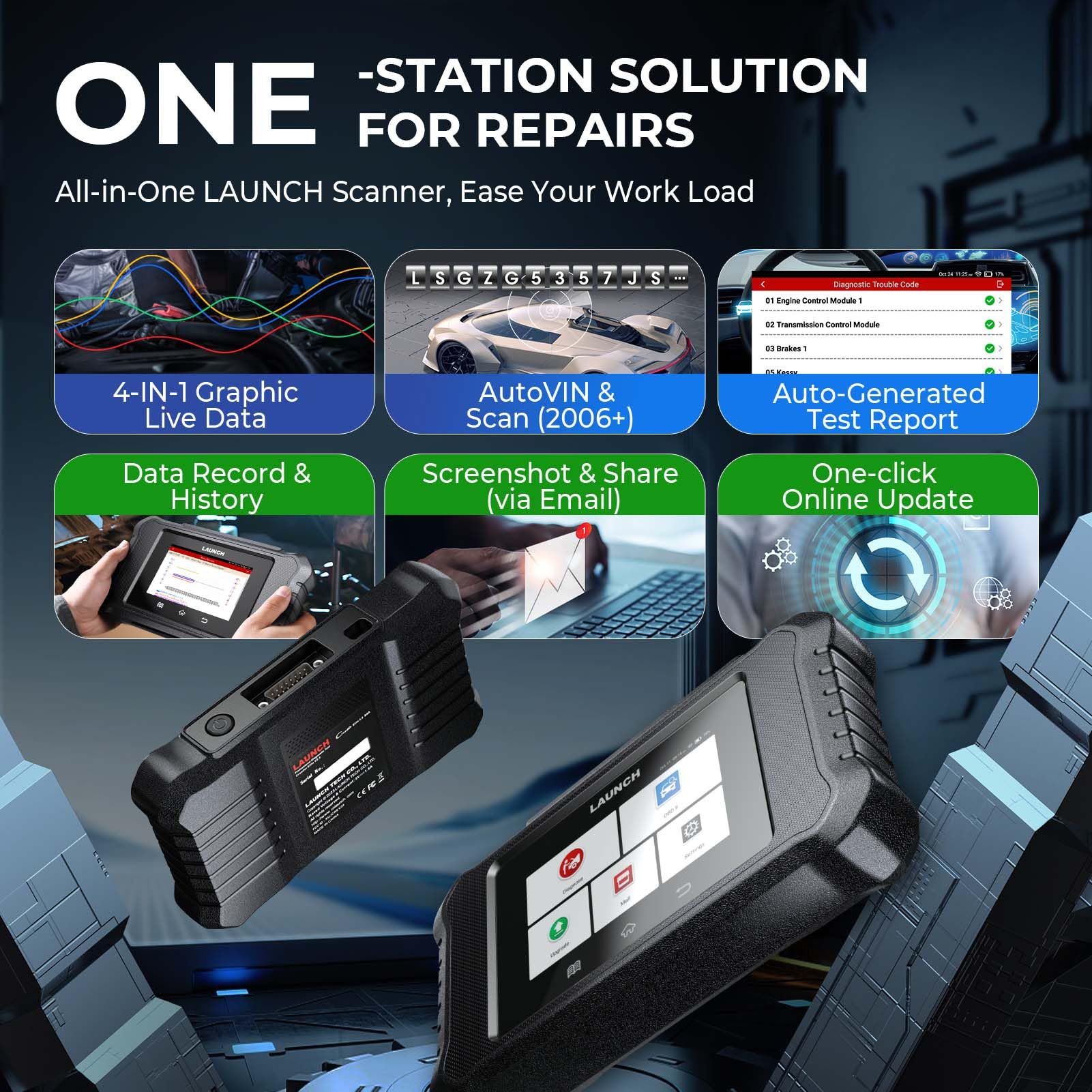 LAUNCH X431 Creader Elite 2.0 BBA OBD2 Car Scanner for BMW