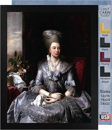 Retrato de la cabaña perdida de la reina Charlotte por Benjamin West  Impresión sin marco  Reproducción de pinturas de obras de arte finas  Póster