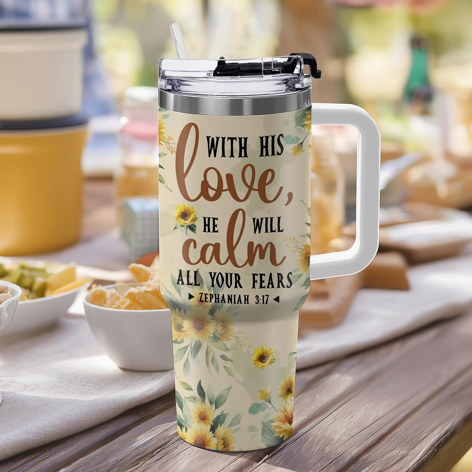Hyturtle Personalized Highland Cow 40oz Tumbler with Lid and Straw, Cow Christian Bible Gifts for Girls Women, Best Birthday Christmas Gift Ideas for Friends Custom Name Stainless Steel Travel Cup