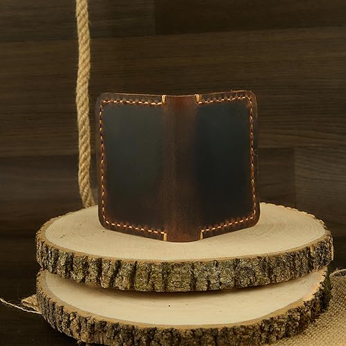 Miniatura 6 de Cartera de cuero hecha a mano, billetera de cuero minimalista, billetera plegable, billetera de bolsillo frontal, tarjetero de cuero hecho a mano,