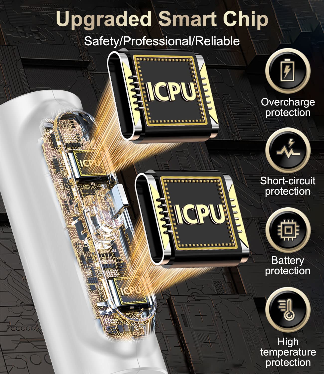 LUCKYDUO Power Bank portatile 5000mAh, mini batteria esterna 3 in 1 Power Bank wireless, ricarica rapida per iPhone/Type-c/Micro USB-A,portatile compatto e piccolo compatibile con iPhone