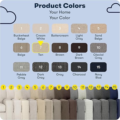 Miniatura 466 de Serta Palisades Sofás Tapizados para Sala, Sofá de Diseño Moderno, Tela, gris (Glacial Gray) gris (Glacial Gray),Beige,Marrón,Alforfón Beige,Marrón