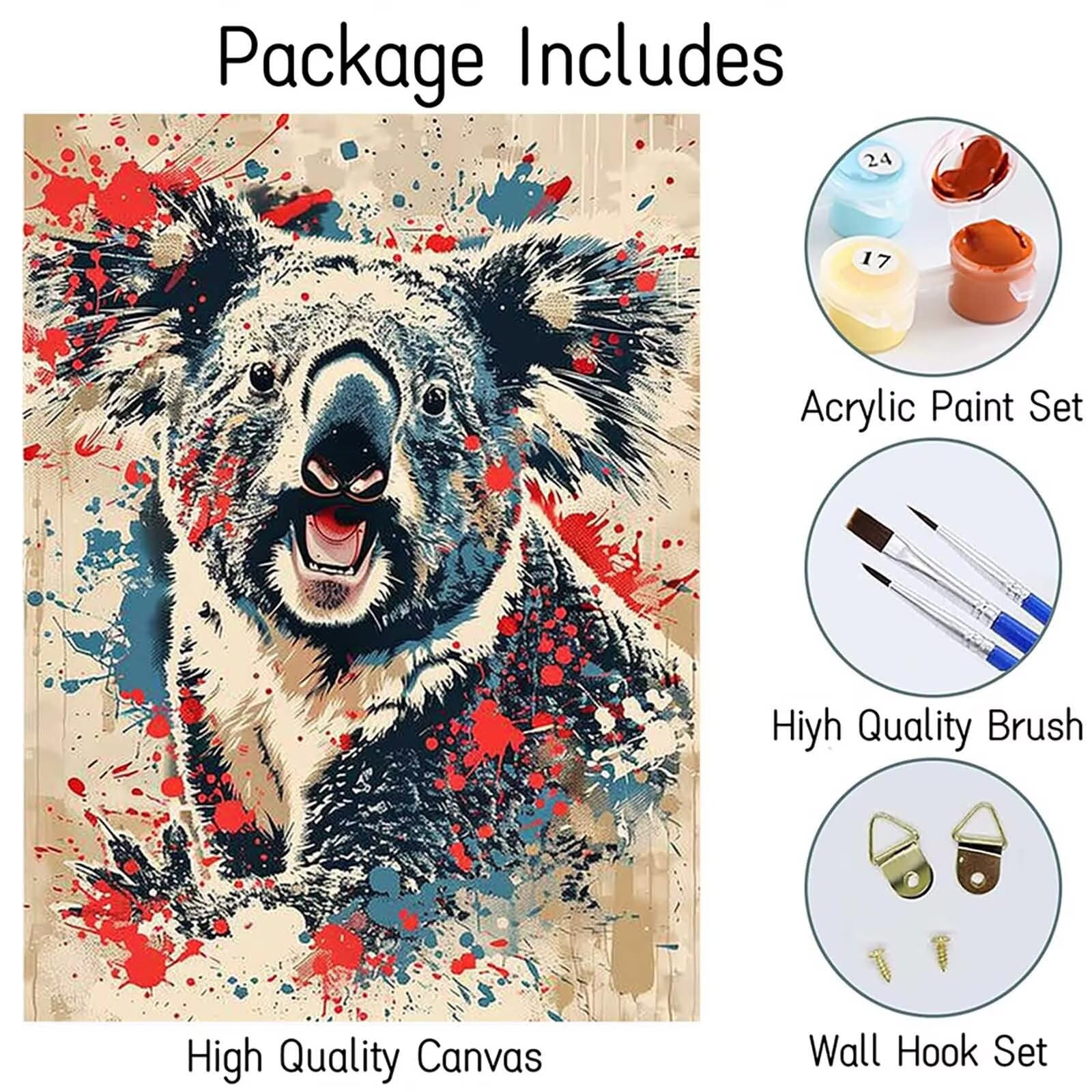 Peinture par Numéro Adulte Koala DIY Peinture Numero Enfant, Peinture Numero DIY Loisirs Créatifs Adultes Peinture Numero Fille Paint by Numbers Decoration Murale,Cadeau Femme,(80x40cm Sans Cadre)-647 Peinture par Numéro Adulte Koala DIY Peinture Numero Enfant, Peinture Numero DIY Loisirs Créatifs Adultes Peinture Numero Fille Paint by Numbers Decoration Murale,Cadeau Femme,(80x40cm Sans Cadre)-647