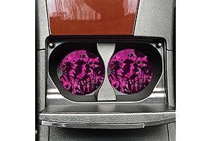 Twilight Car Accessories: Blossom-Adorned Drink Guardians - Pink Car Coasters