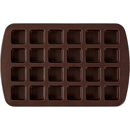 Wilton Bite-Size Brownie Squares Silicone Mold, 24-Cavity