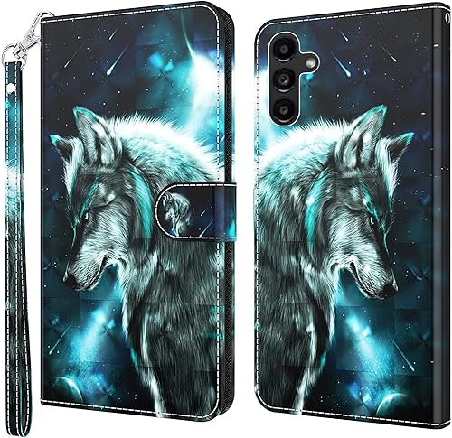 Funda para Samsung Galaxy A14 5G, cartera con tapa y bonito estampado de dibujos animados 3D, funda de piel sintética para mujer, ranuras para
