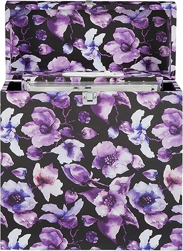 Miniatura 12 de Crosley CR6041A-BF Fusion - Juego de tocadiscos Bluetooth de 3 velocidades y estuche de transporte para registros, azul floral