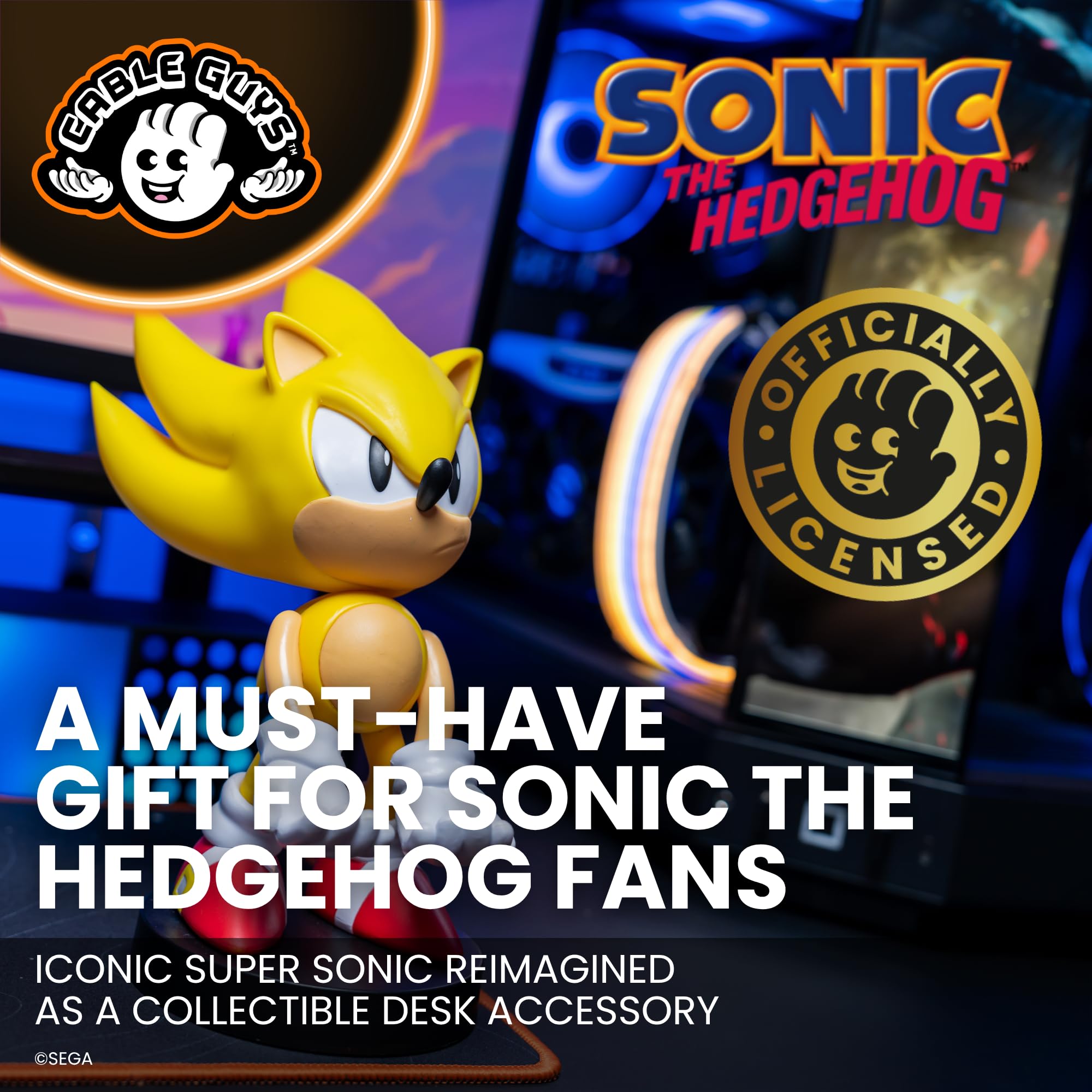 Amazon.com: Cable Guys, Super Sonic The Hedgehog Controller Holder