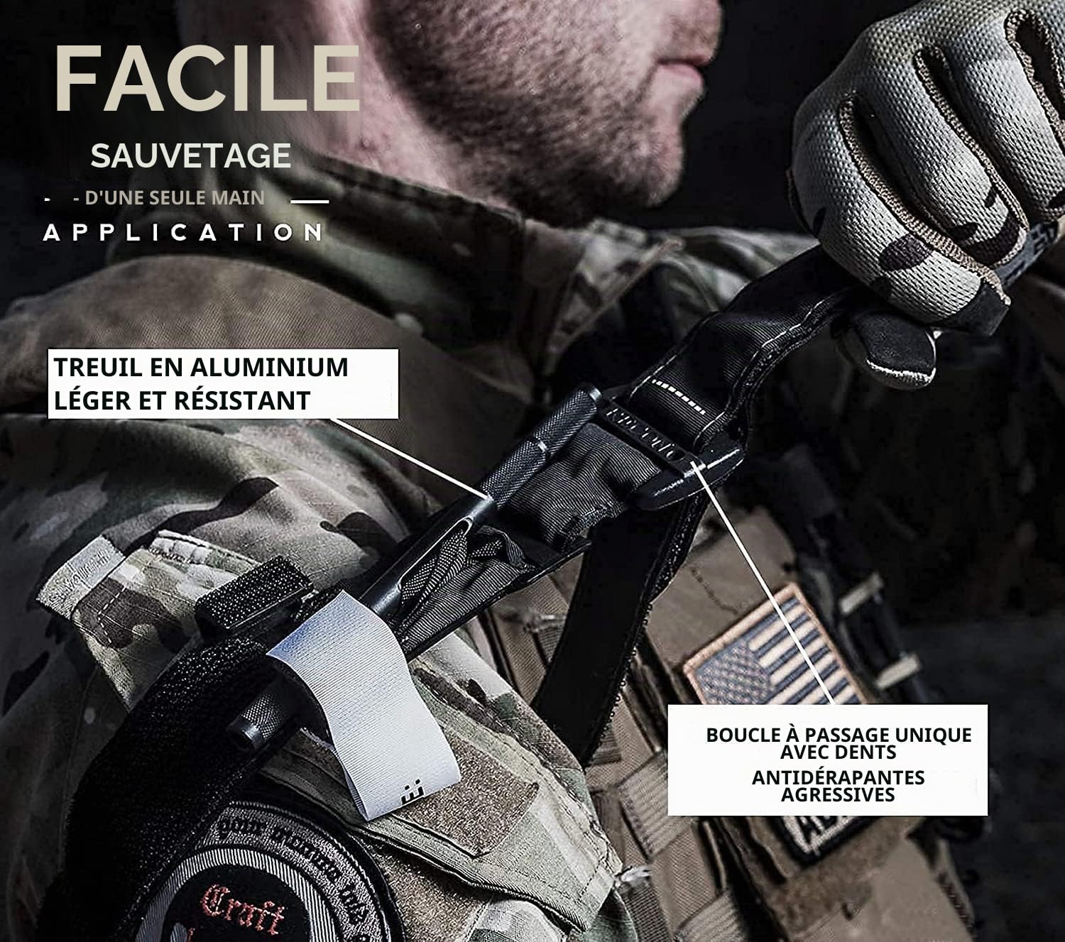 Med Kit Trauma Kit avec Tourniquet, Trousse Premiers Secours Survie en Cas d'urgence, Trousse Médicale EMT IFAK Contrôle Hémorragies Graves, Camping Militaire Et Randonnée.,A