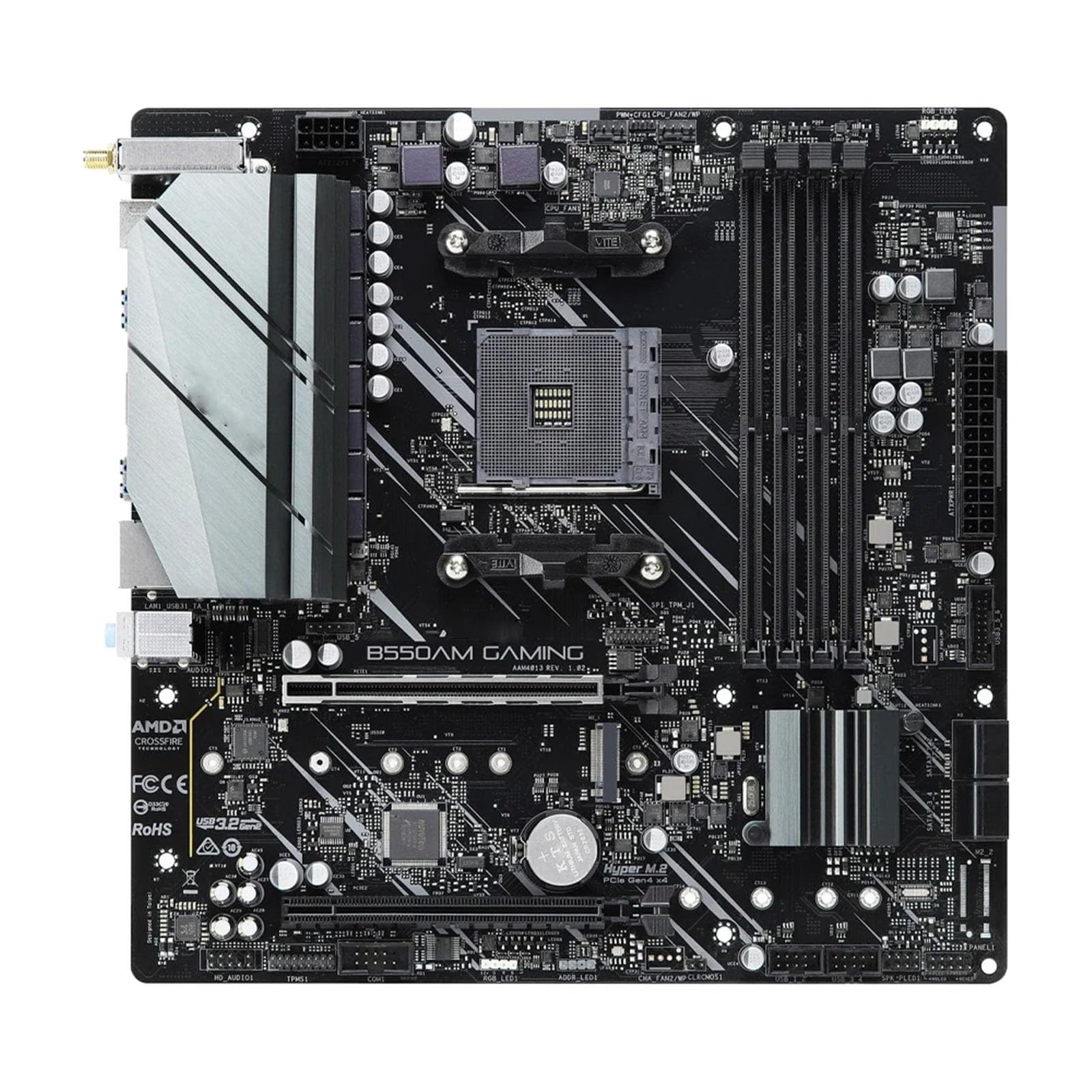 motherboard Fit For ASROCK B550AM GAMING B550 AM4 Kit Scheda Madre Supporta CPU Ryzen 5 5600X DDR4 HDMI M.2 PCIe 3.0 Micro-ATX Scheda Madre for Ufficio