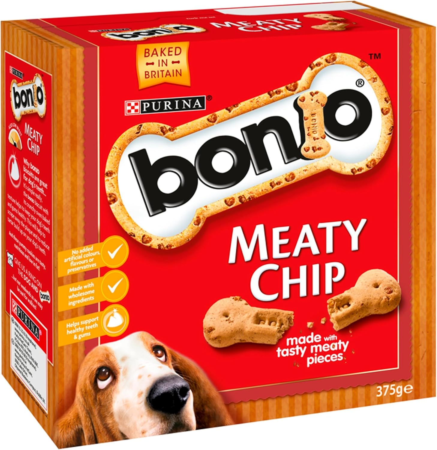 bonio meaty chips 375g