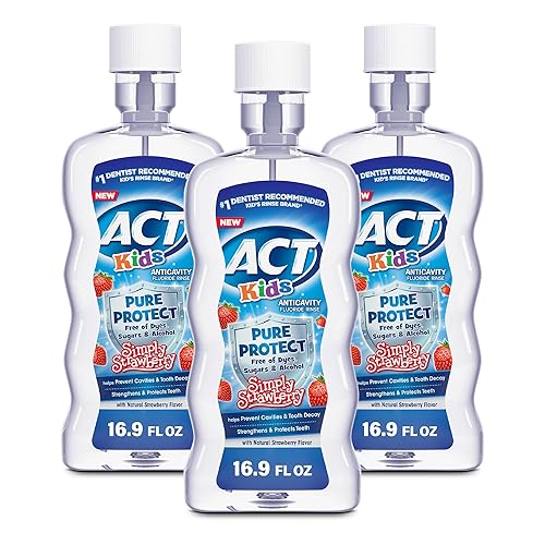 Miniatura 10 de ACT Enjuague anticaries con flúor para tratamiento contra el mal aliento para niños, Bubble Gum Blowout, 16.9 onzas líquidas (paquete de 3)