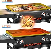 Vista 3 de Protectores de viento para plancha Blackstone de 28 pulgadas, protector de viento magnético de acero inoxidable para parrilla Blackstone de 28