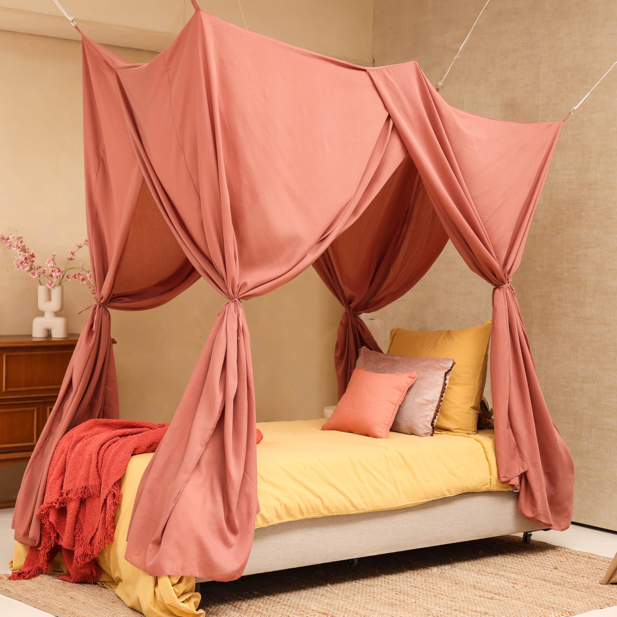 Old Pink Bed Bed Canopy for Single Bed | Mosquito Net Child Bedroom