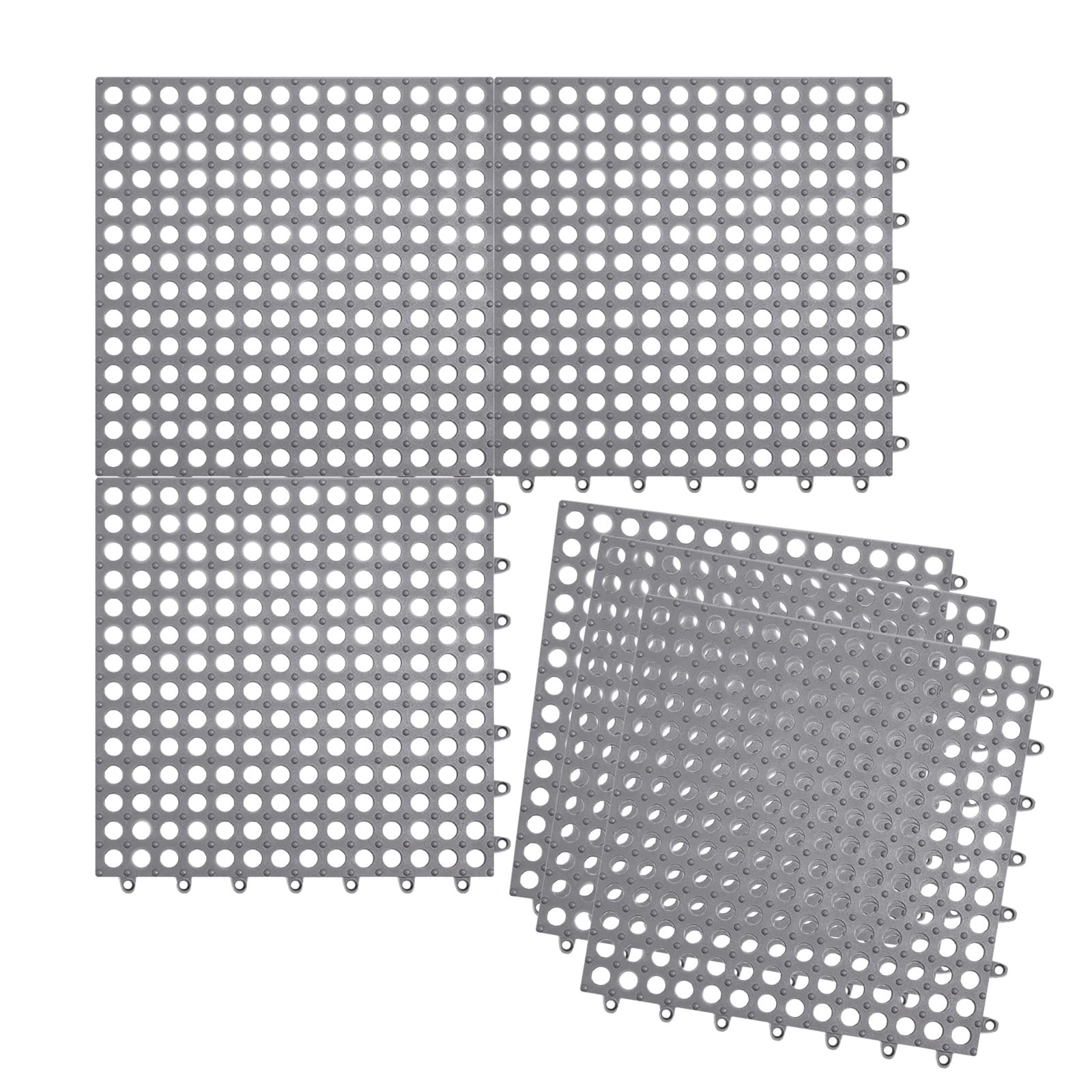 Azulejos de PVC entrelazados antideslizantes de 30x30 cm con drenaje rápido para piscinas y duchas