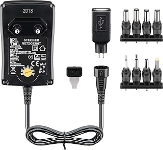 Goobay 53997 Universal Netzteil 1500mA 3V / 4,5V / 5V / 6V / 7,5V / 9V / 12V inkl. 8 Adapterstecker plus USB