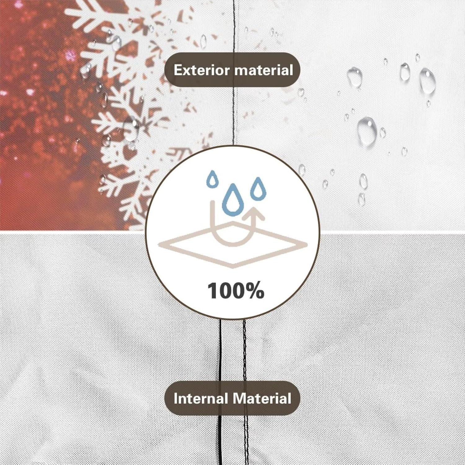 Christmas Shine Patio Chaise Lounge Cover with Handles, Outdoor Lounge Chair Cover Waterproof Anti Dust Furniture Protector All Weather Protection