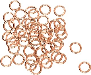 The Beadsmith Open Jump Rings – 4mm, Copper Plated, 22-Gauge (0.7mm) Wire Thickness, 144 Pieces – Findings for Making Keychains, Charms, Chain Mail and Body Jewelry