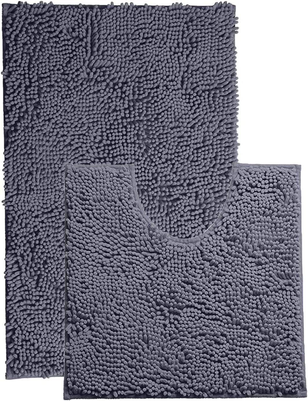 Pinkfairy Luxury Loop Chenille Bath Mat Sets 2 Piece for Bathroom