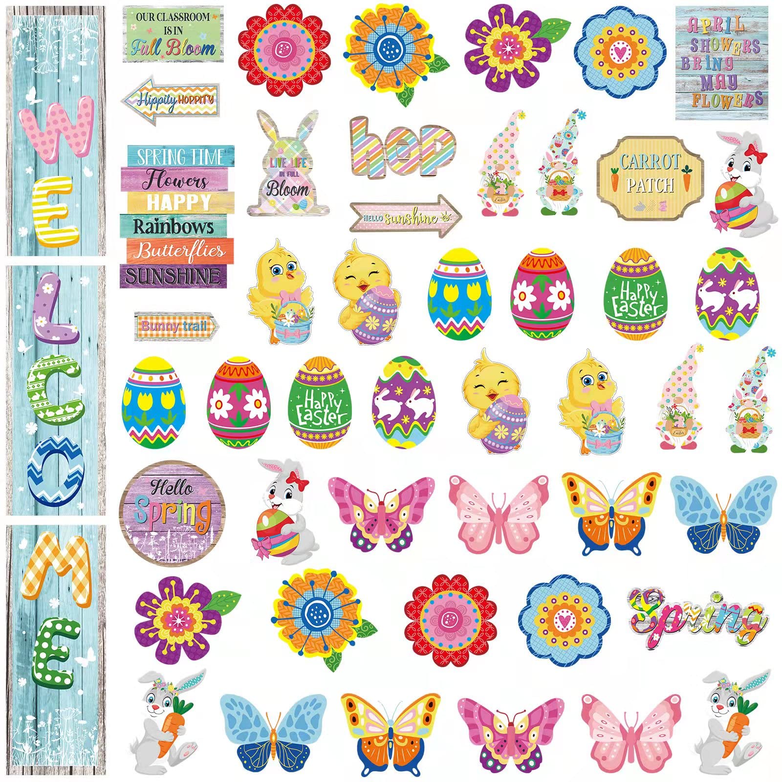 Buy 50 Pcs Spring Easter Bulletin Board Decoration Farmhouse Home