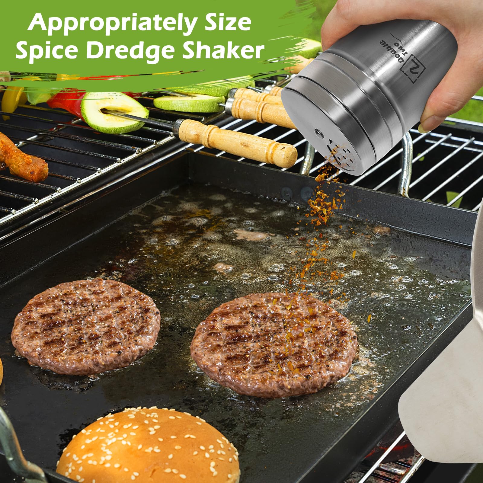 SMASHI® Smash Burger Kit. 4-delig professioneel 304 roestvrij staal met EU-certificaat voor contact met levensmiddelen | Smasher hamburgerpers met anti-aanbaklaag | De echte Smash set