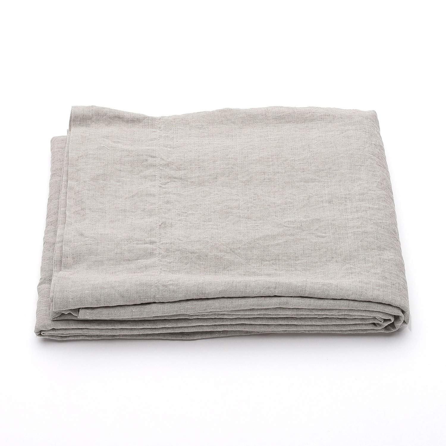 LinenMe Natural Washed Bed Linen Flat Sheet, DOUBLE (230 x 275 cm)