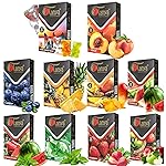Tanya Herbal Hookah Molasses 100% Nicotine & Tobacco Free Shisha Hookah Flavors Fruit Mix Organic Shisha Flavors 50g Delicious Fruit Flavors (Pack 10)