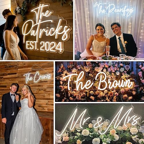 Miniatura 2 de Letreros de neón personalizados para decoración de pared, gran tamaño de Siqn de neón personalizado con atenuador, luz personalizada Siqn