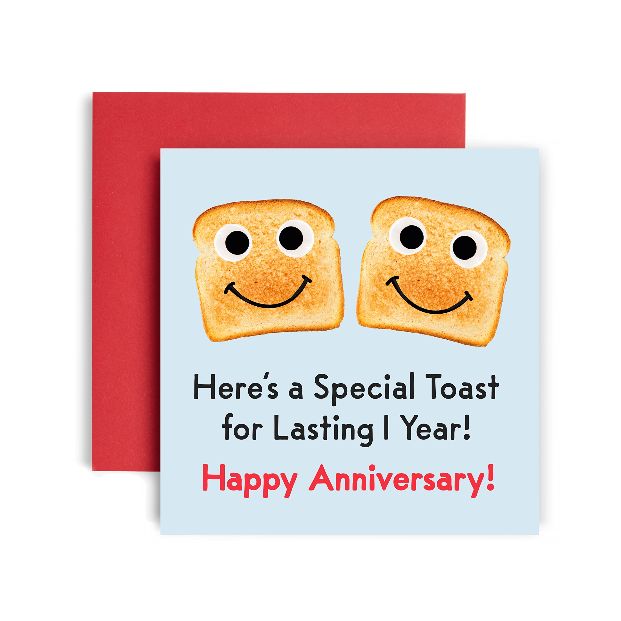 Buy Huxters 1st Anniversary Card Here's a Toast Funny Anniversary
