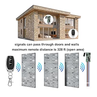 Remote Control Switch 12V Mini Wireless Switch 3A Wireless RF Relay Switch