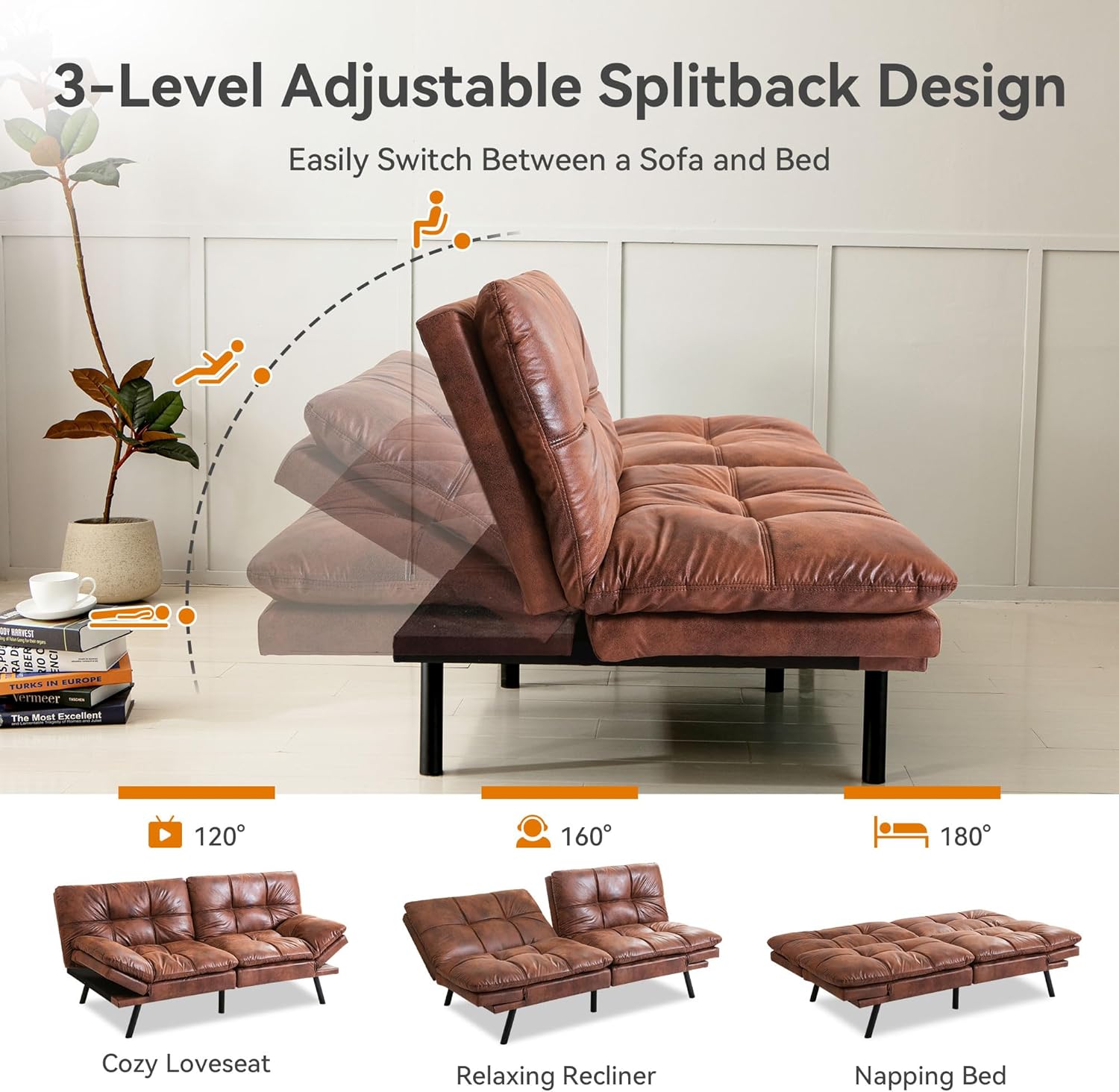 Convertible Futon Sofa Bed,71